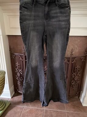 Judy Blue Washed Black Flare Jeans